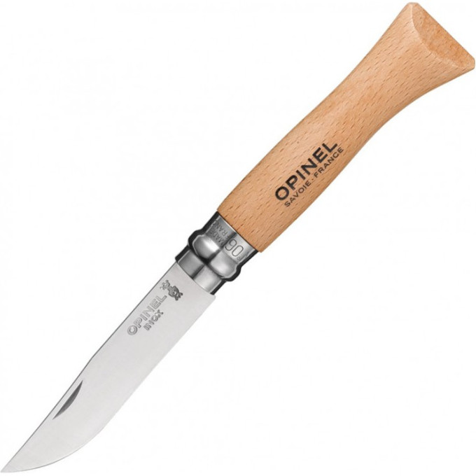 Нож OPINEL №6, нержавеющая сталь, рукоять из бука, блистер 000404